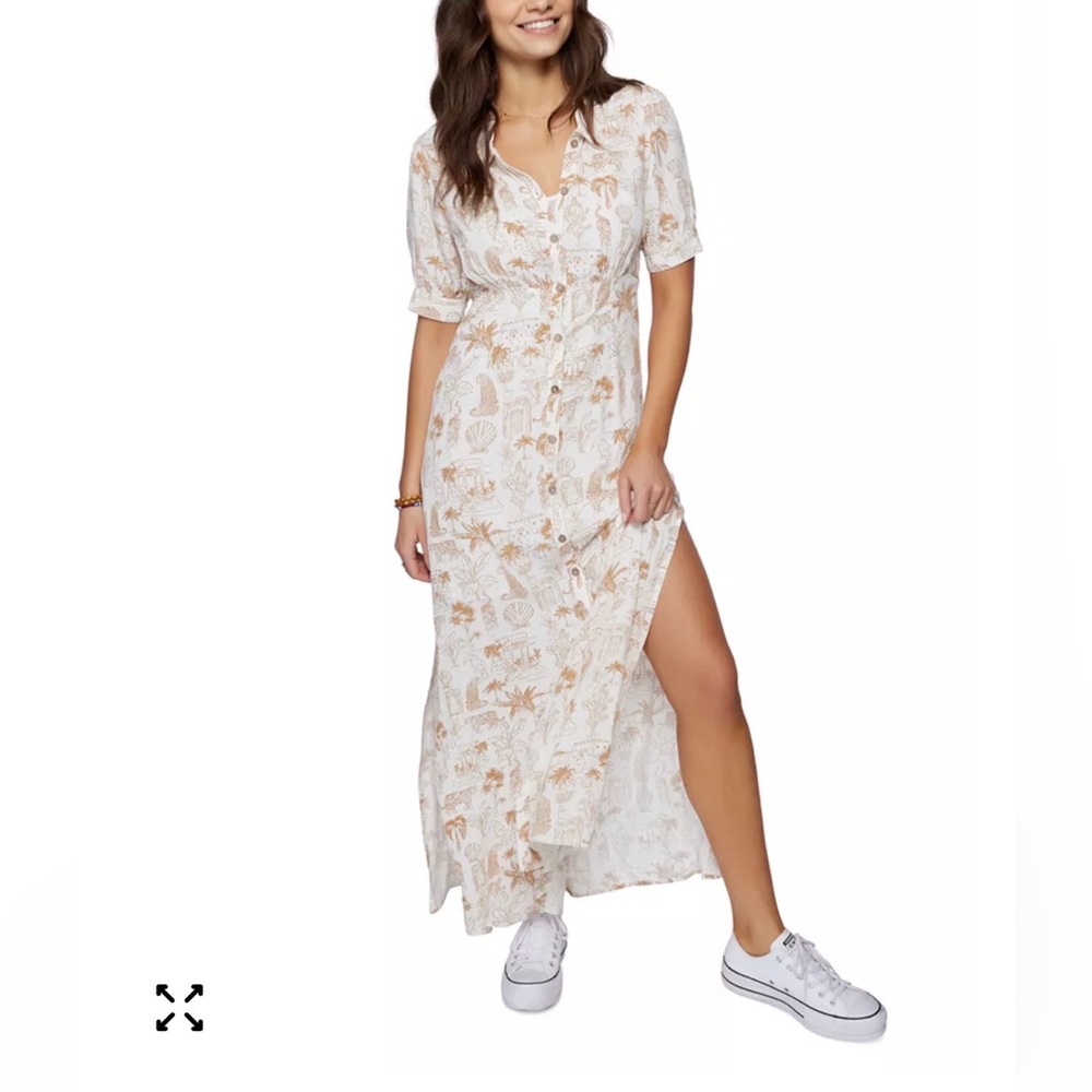 Juniors' Wailea Printed Maxi Shirtdress
